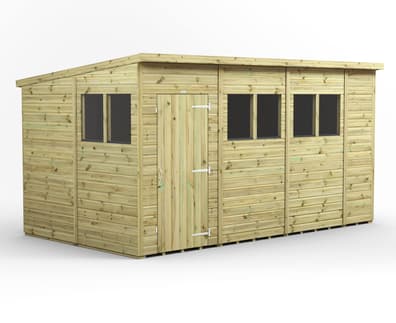 Power 14x8 Premium Pent Wooden Shed