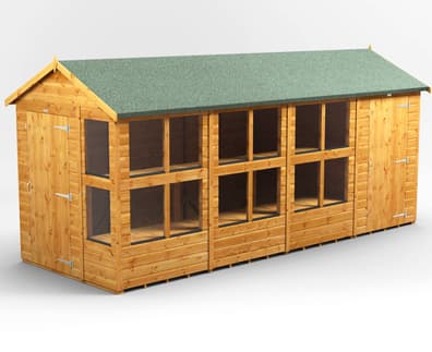 Power 16x6 Apex Potting Shed Combi