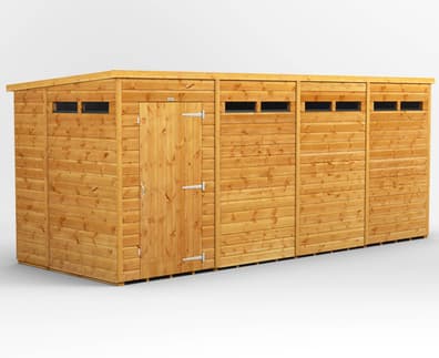 Power 16x6 Pent Security Shed Single Door