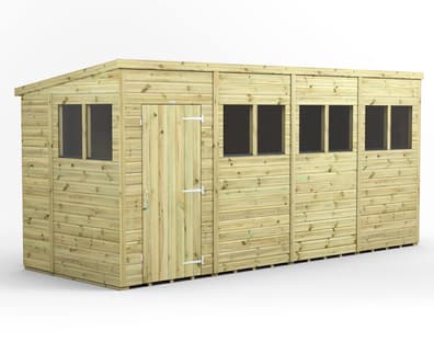 Power 16x6 Premium Pent Wooden Shed