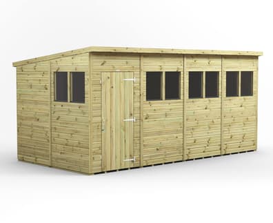 Power 16x8 Premium Pent Wooden Shed