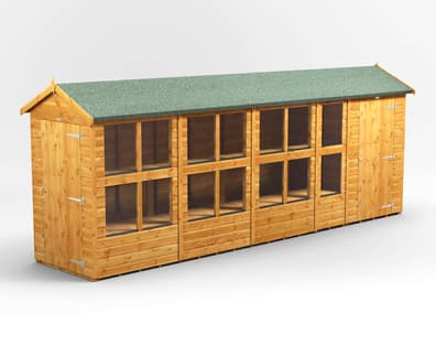 Power 18x4 Apex Potting Shed Combi
