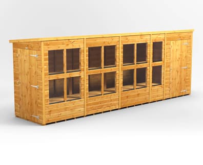 Power 18x4 Pent Potting Shed Combi