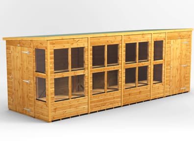 Power 18x6 Pent Potting Shed Combi