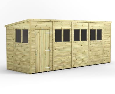 Power 18x6 Premium Pent Wooden Shed