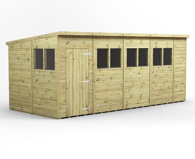 Power 18x8 Premium Pent Wooden Shed