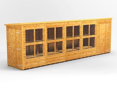 Power 20x4 Pent Potting Shed Combi