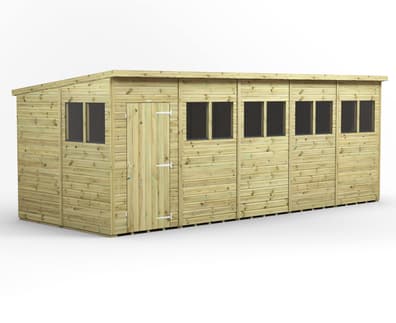 Power 20x8 Premium Pent Wooden Shed