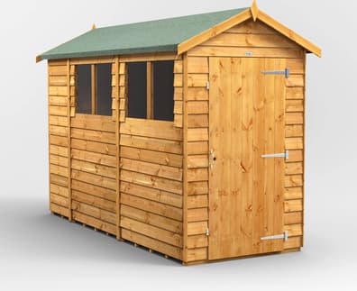 Power 10x4 Overlap Apex Wooden Shed