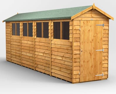 Power 18x4 Overlap Apex Wooden Shed
