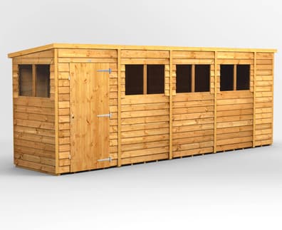 Power 18x4 Overlap Pent Wooden Shed