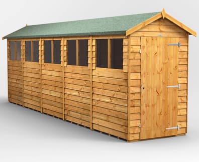 Power 20x4 Overlap Apex Wooden Shed