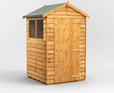 Power 4x4 Overlap Apex Wooden Shed