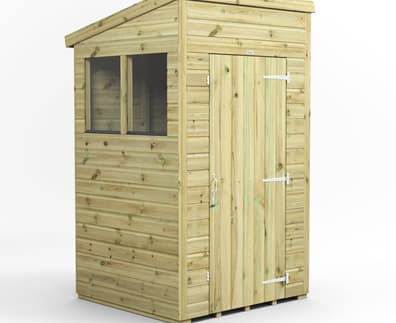 Power 4x4 Premium Pent Wooden Shed