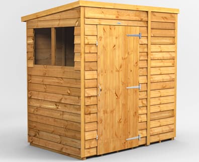 Power 6x4 Overlap Pent Wooden Shed