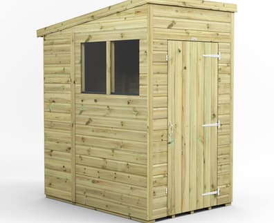 Power 4x6 Premium Pent Wooden Shed