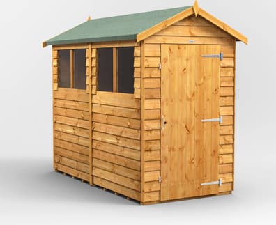 Power 8x4 Overlap Apex Wooden Shed