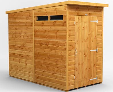 Power 4x8 Pent Security Shed Single Door