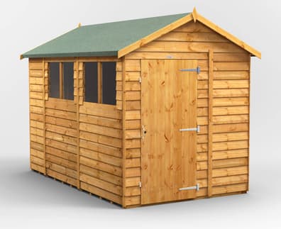 Power 10x6 Overlap Apex Wooden Shed