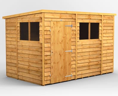 Power 10x6 Overlap Pent Wooden Shed