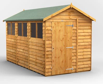 Power 12x6 Overlap Apex Wooden Shed
