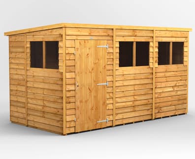 Power 12x6 Overlap Pent Wooden Shed