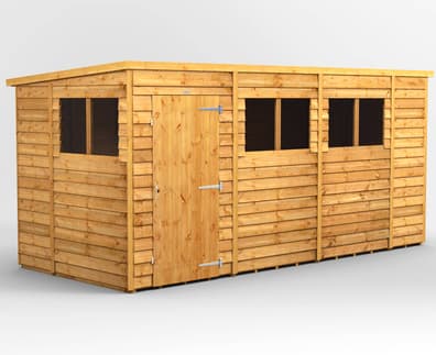Power 14x6 Overlap Pent Wooden Shed