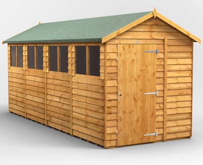 Power 16x6 Overlap Apex Wooden Shed