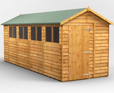 Power 18x6 Overlap Apex Wooden Shed