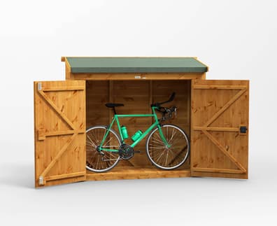 Power Pent 6x2 Wooden Bike Sheds