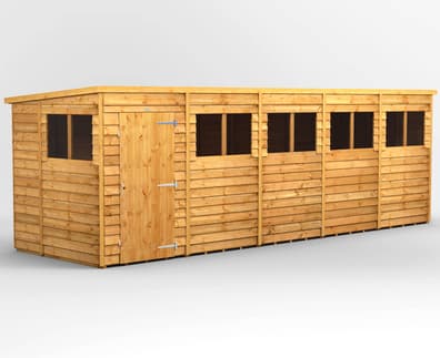 Power 20x6 Overlap Pent Wooden Shed