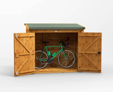 Power 6x3 Pent Wooden Bike Shed