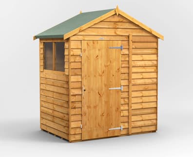 Power 4x6 Overlap Apex Wooden Shed