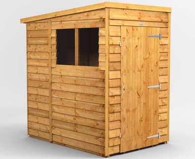 Power 4x6 Overlap Pent Wooden Shed