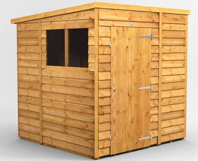 Power 6x6 Overlap Pent Wooden Shed