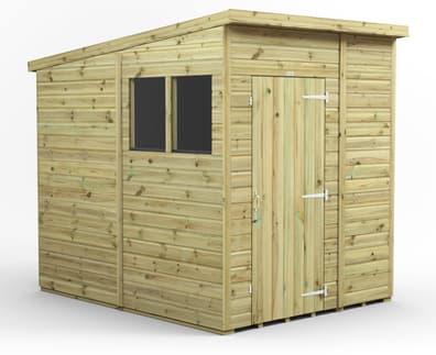 Power 6x8 Premium Pent Wooden Shed