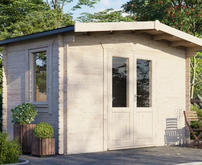 Power 8x14 Chalet Log Cabin 28mm
