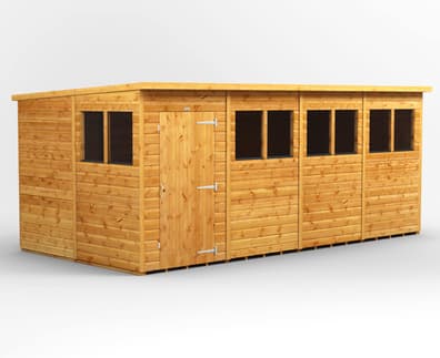 Power 16x8 Shiplap Pent Wooden Shed
