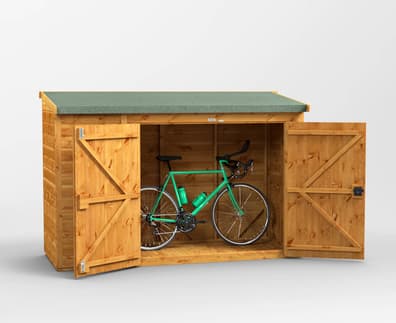 Power 8x3 Pent Wooden Bike Shed