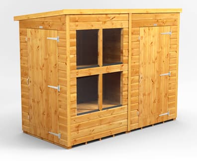 Power 8x4 Pent Potting Shed Combi