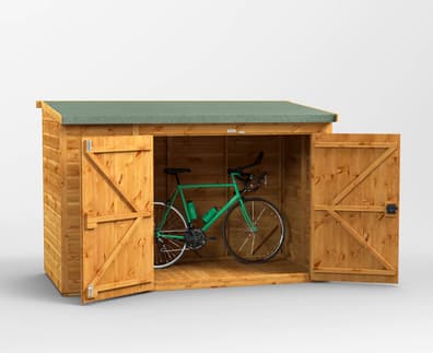 Power 8x4 Pent Wooden Bike Shed