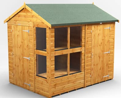 Power 8x6 Apex Potting Shed Combi