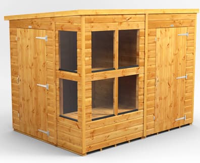 Power 8x6 Pent Potting Shed Combi