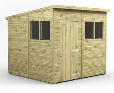 Power 8x8 Premium Pent Wooden Shed
