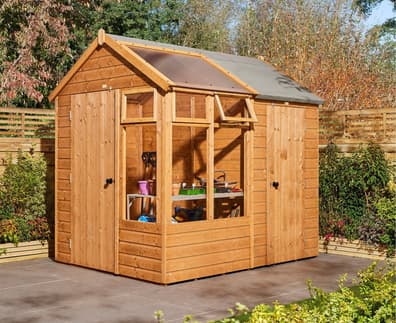 Rowlinson 6x8 Wooden Growhouse with Store
