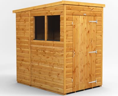 Power 4x6 Shiplap Pent Wooden Shed