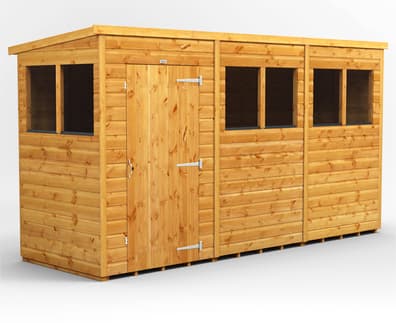 Power 12x4 Shiplap Pent Wooden Shed