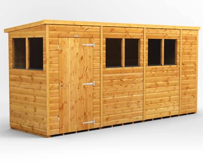 Power 14x4 Shiplap Pent Wooden Shed