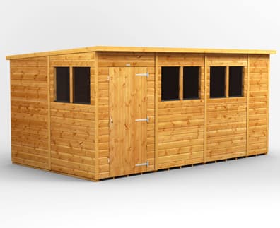 Power 14x8 Shiplap Pent Wooden Shed