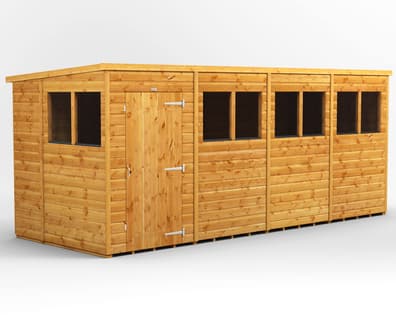 Power 16x6 Shiplap Pent Wooden Shed